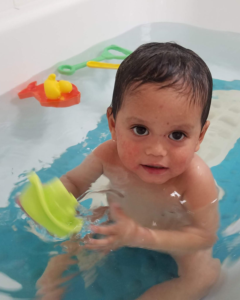 lucas at avene hydrotherapy center for second time