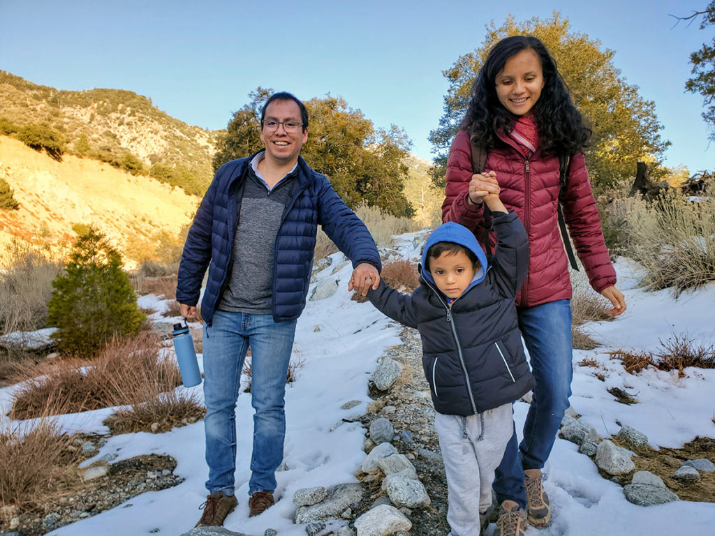 family hiking